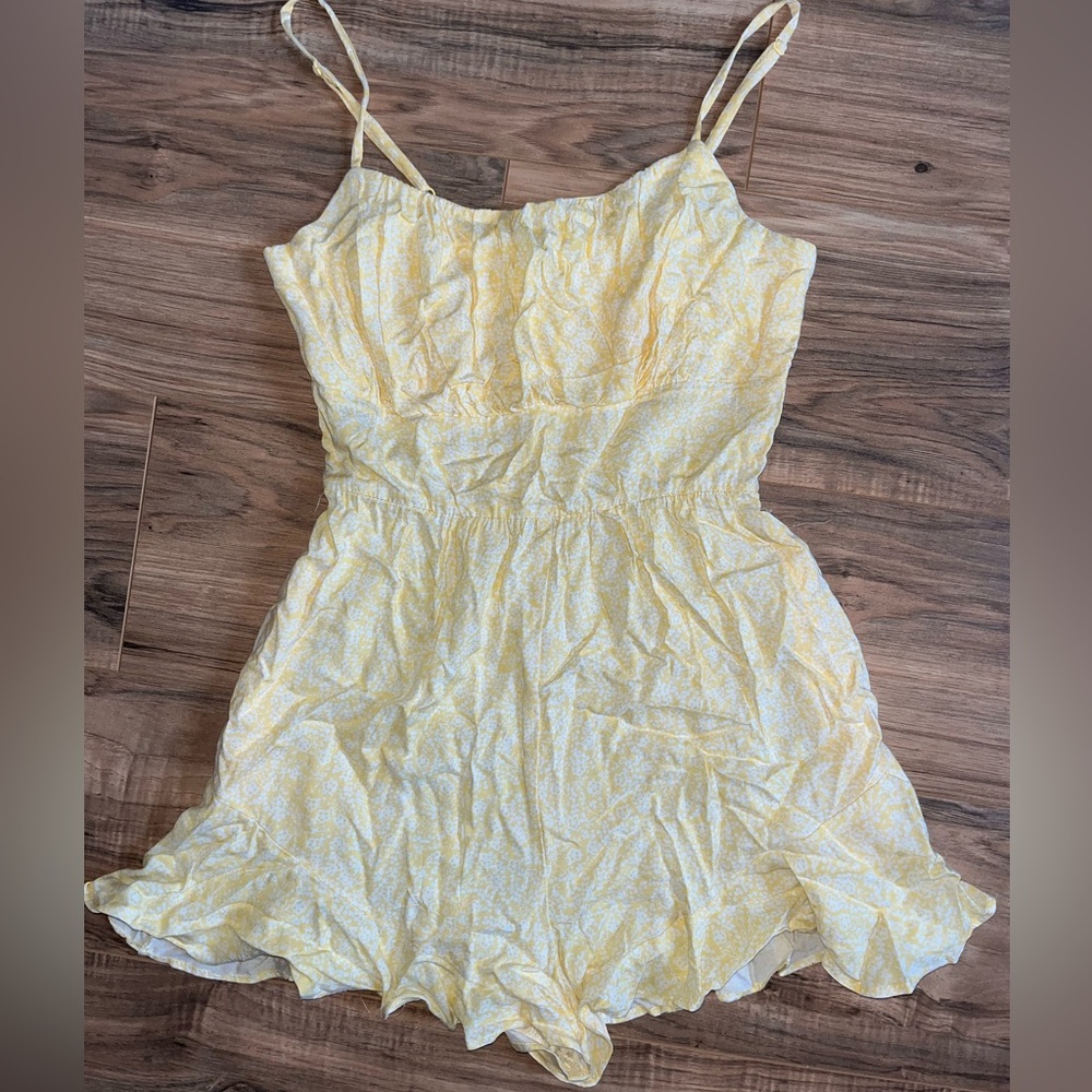 Yellow Romper with Pockets